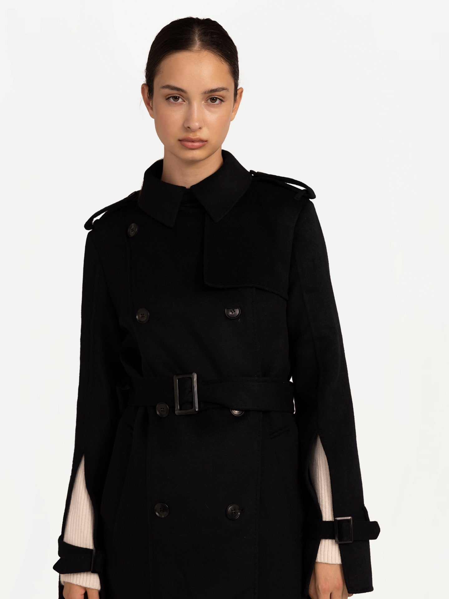 GOBI Manteau long en cachemire noir - Gobi Cashmere