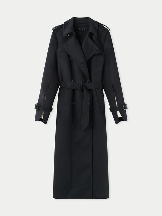 GOBI Manteau long en cachemire noir - Gobi Cashmere