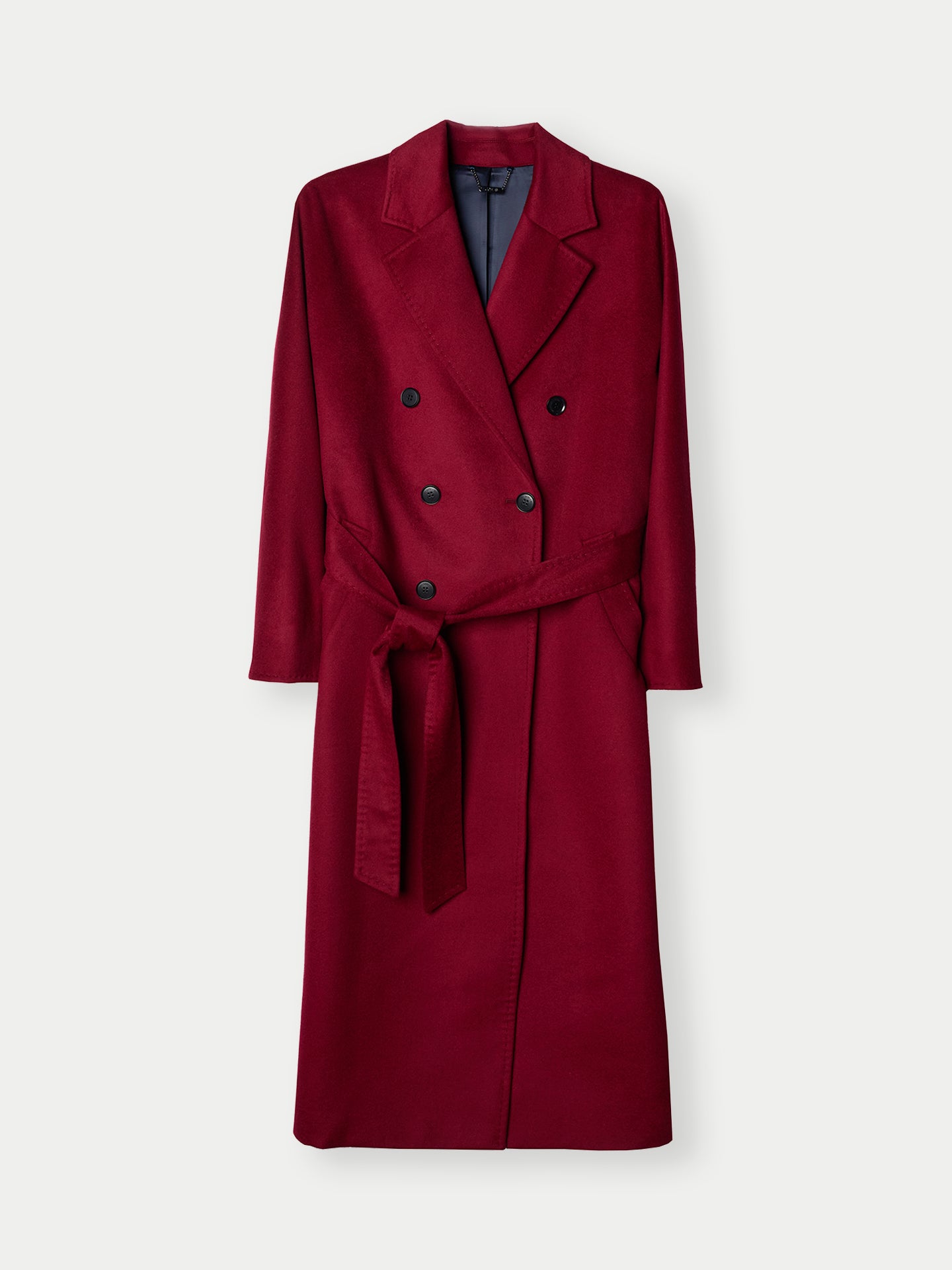 Manteau Femme à Double Boutonnage en Cachemire couleur rouge | GOBI Cashmere