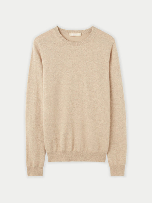 Pull coll rond en Cachemire pour  femme , couleur Taupe - Gobi Cashmere