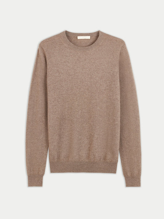 Pull col rond en Cachemire pour femmes Taupe - Gobi Cashmere