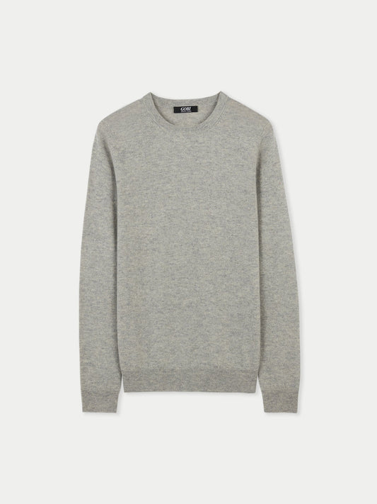 Pull coll rond en Cachemire pour  femme , couleur Gris - Gobi Cashmere