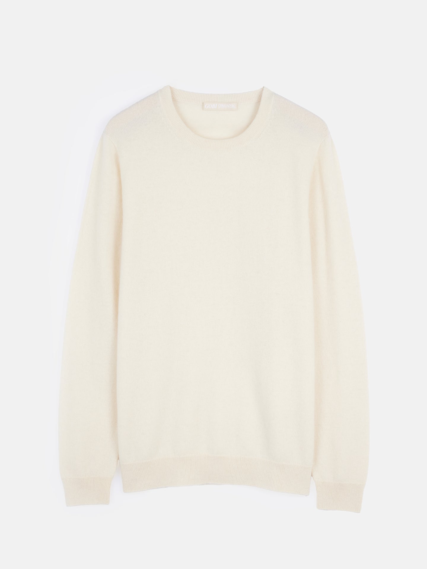 Pull coll rond en Cachemire pour  femme , couleur Blanc  - Gobi Cashmere