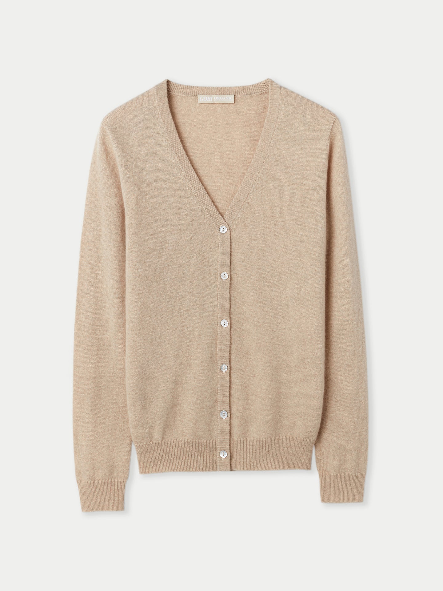 Cardigan col en V en Cachemire pour femmes Taupe - Gobi Cashmere