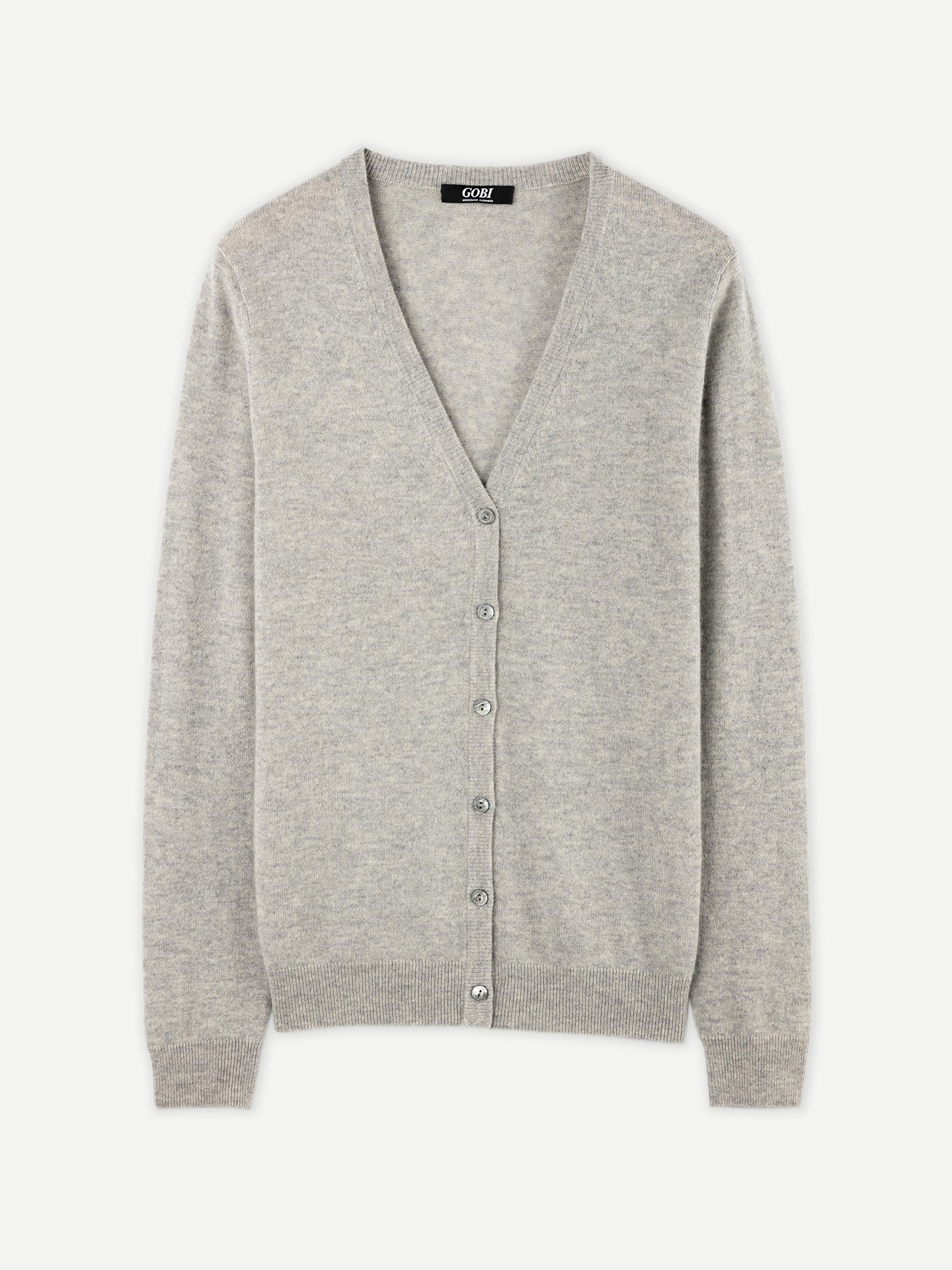 Cardigan col en V en Cachemire pour femmes Gris - Gobi Cashmere