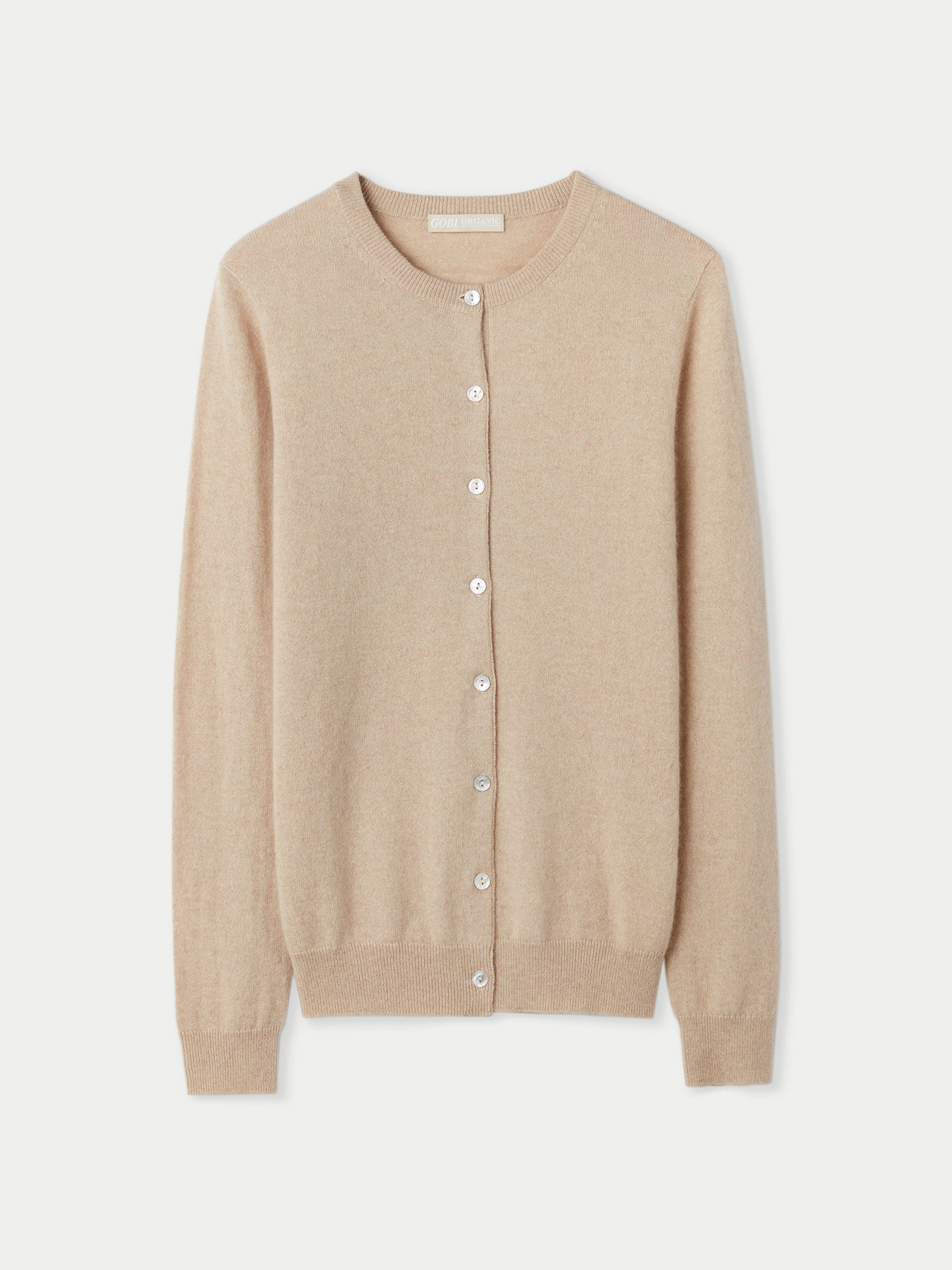 Cardigan col rond en Cachemire pour femmes Taupe - Gobi Cashmere