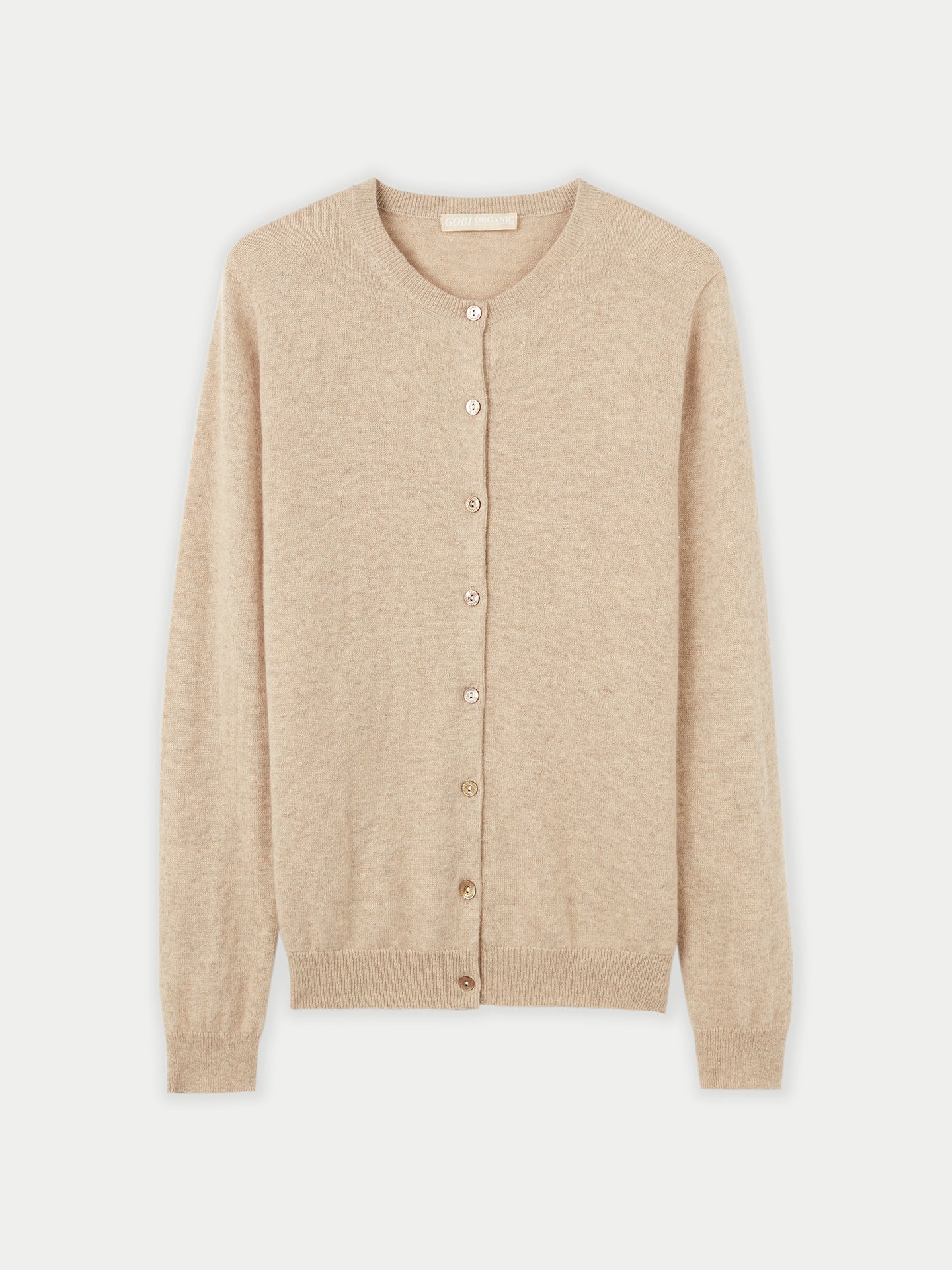 Cardigan col rond en Cachemire pour femmes Taupe - Gobi Cashmere