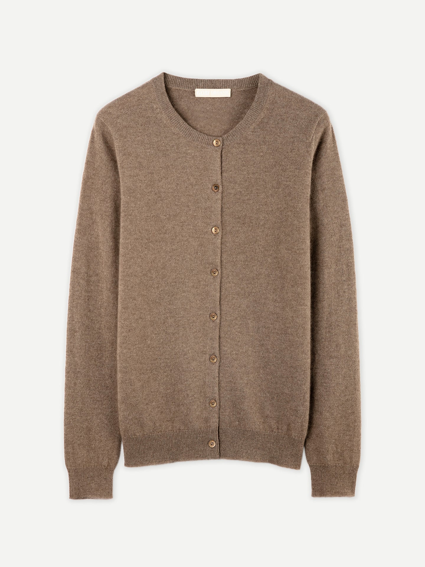 Cardigan col rond en Cachemire pour femmes Taupe - Gobi Cashmere
