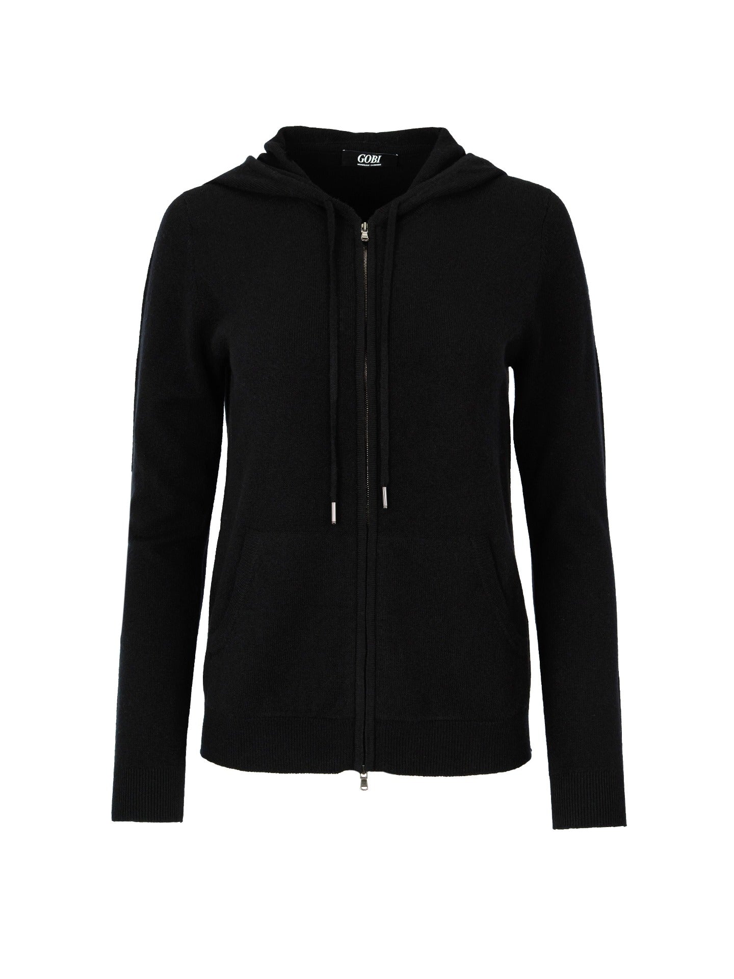 Sweat à capuche en Cachemire pour femme Noir - Gobi Cashmere