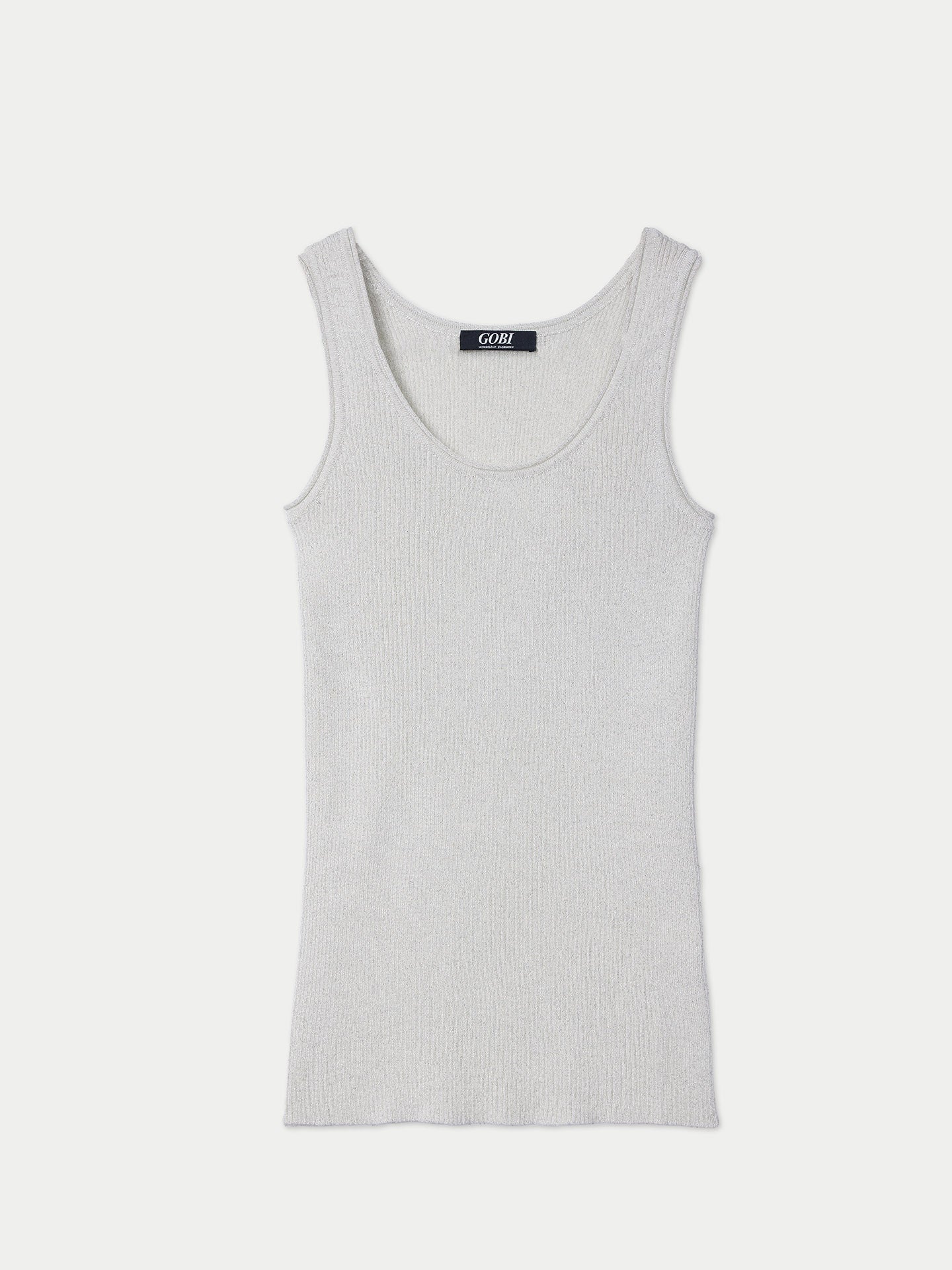 Women's Lightweight Cashmere Silk Tank Top Whisper White - Gobi Cashmere
