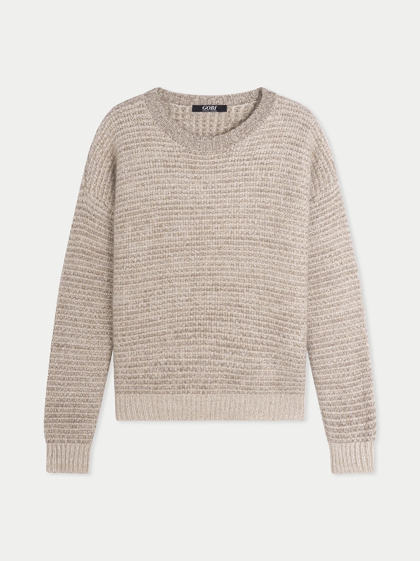 Pull Col Rond Motif Tweed