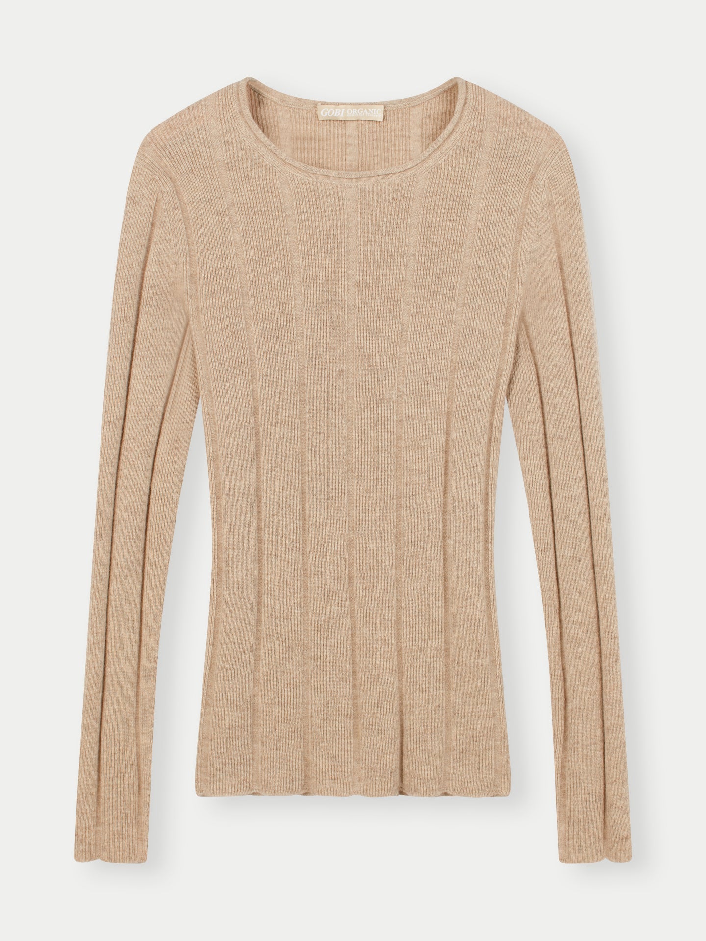 Pull col rond en cachemire Taupe - Gobi Cashmere