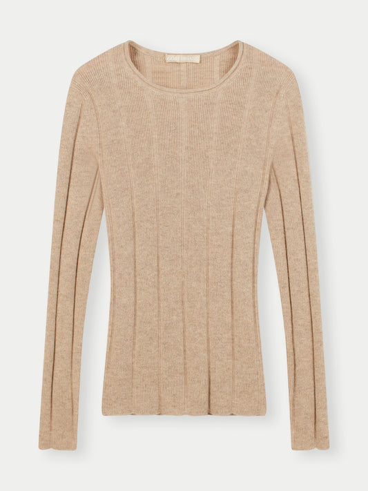 Pull col rond en cachemire Taupe - Gobi Cashmere