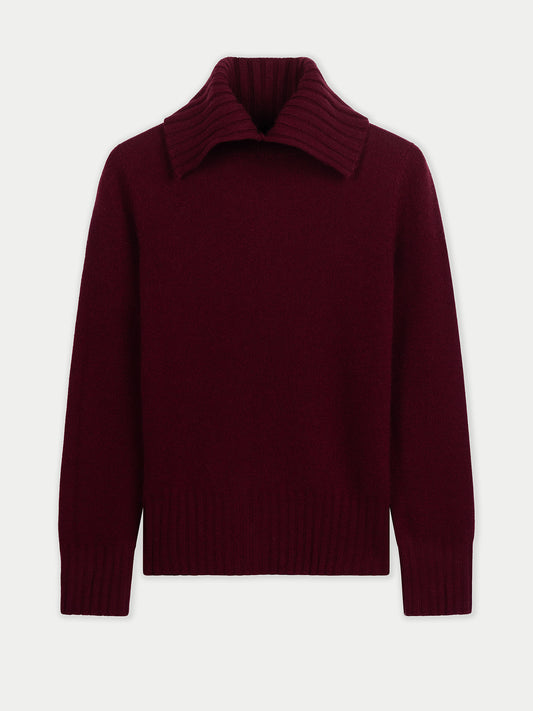 Pull en Cachemire à Col Roulé Replié