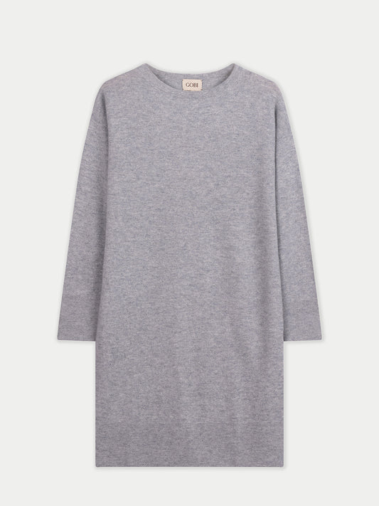 Robe en Cachemire Sans Coutures à Col Rond