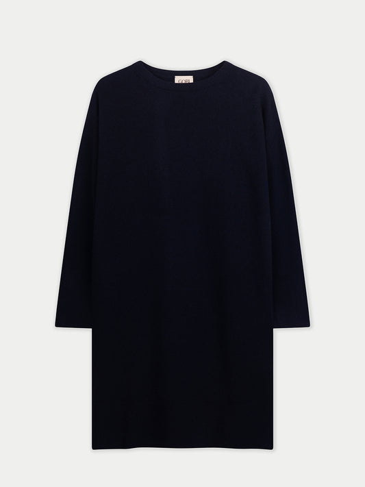 Robe en Cachemire Sans Coutures à Col Rond