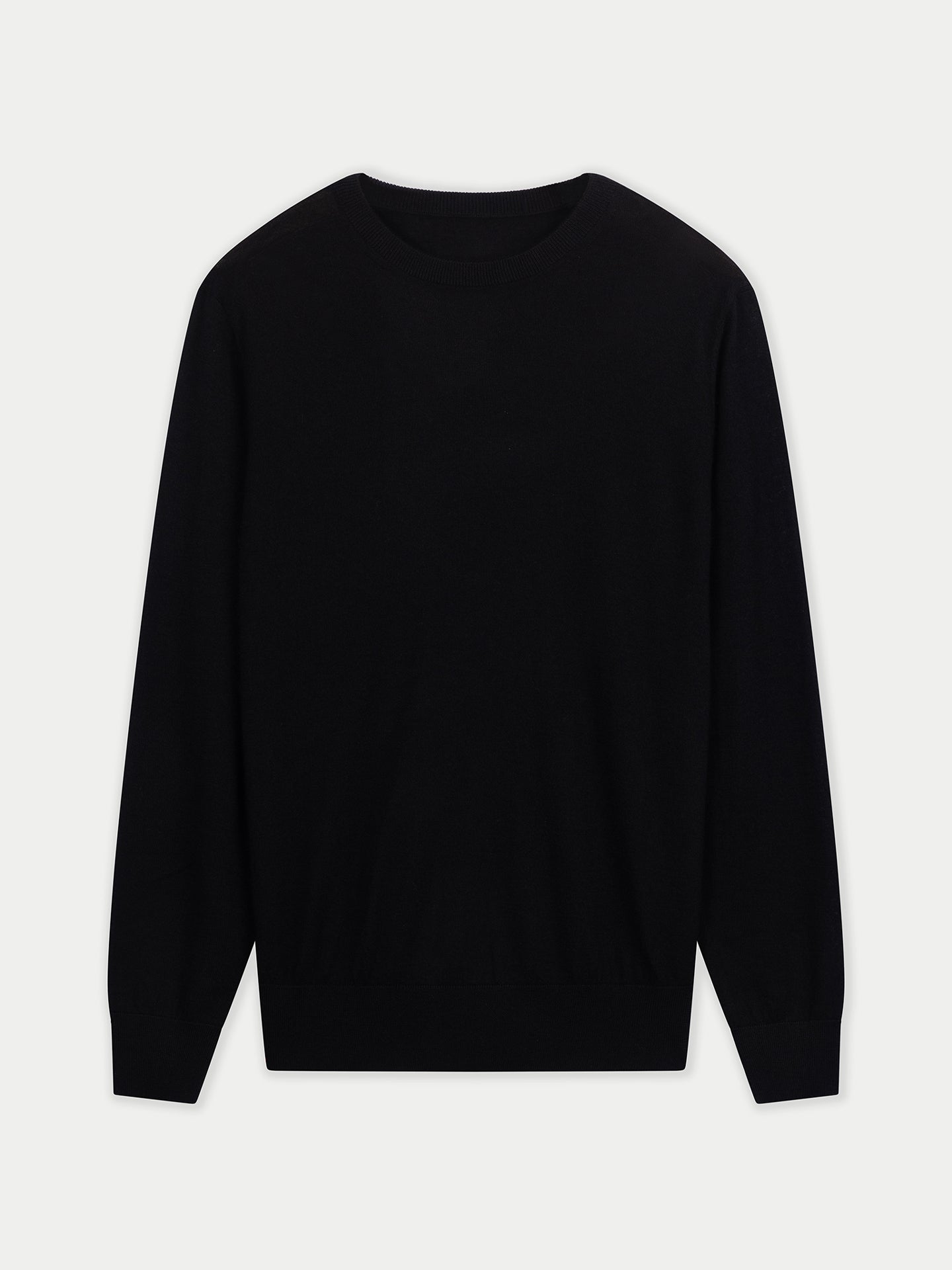 Pull en cachemire pour femme à col rond couleur noir