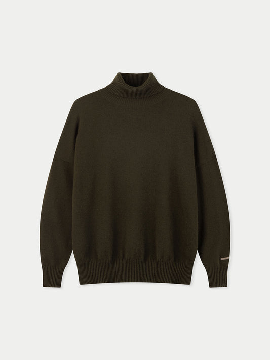 Pull en cachemire pour femme à col montant