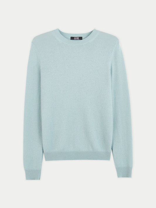 Cachemire léger pour femme Poids Basique Col Rond Marin - Gobi Cashmere