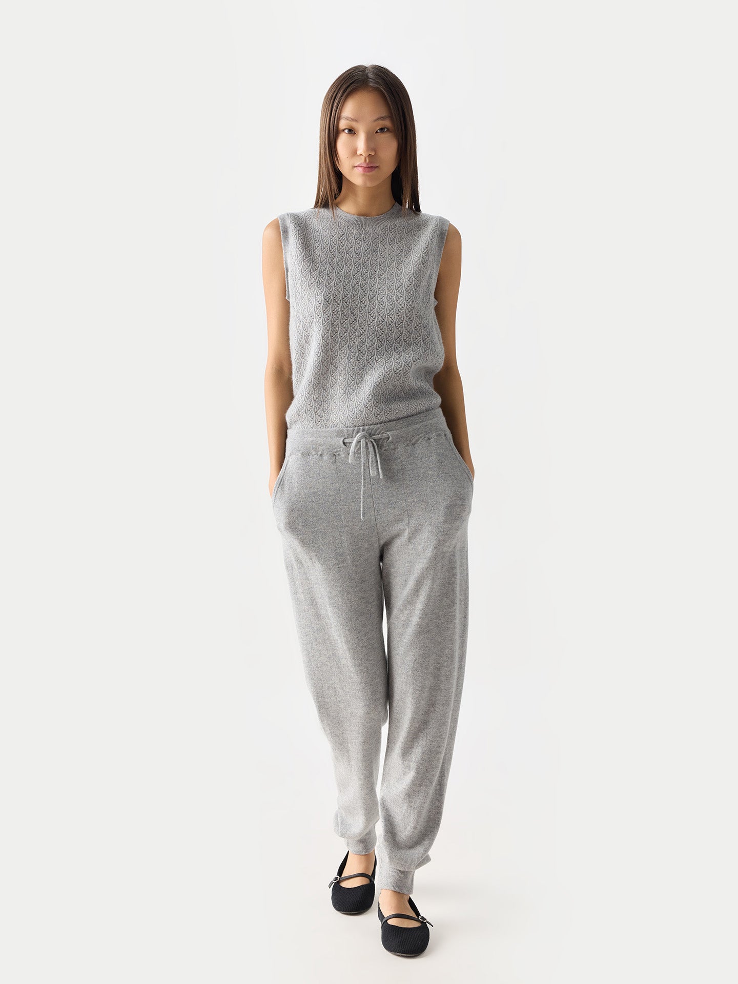 Jogging femme en Cachemire pour femmes couleur gris - Gobi Cashmere