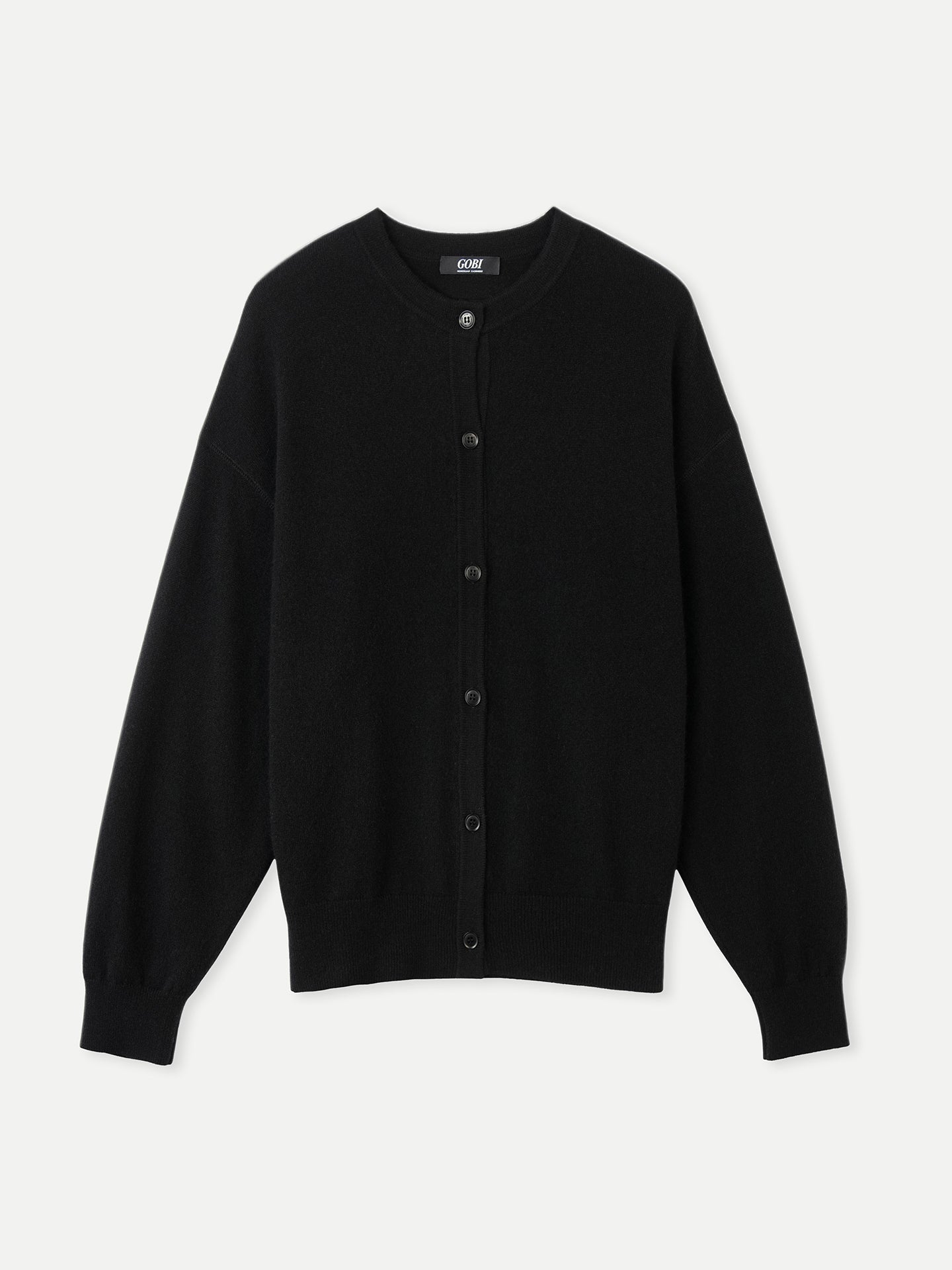 GOBI - Cardigan en cachemire à col rond - Collection Country-Chic Noir - Gobi Cashmere