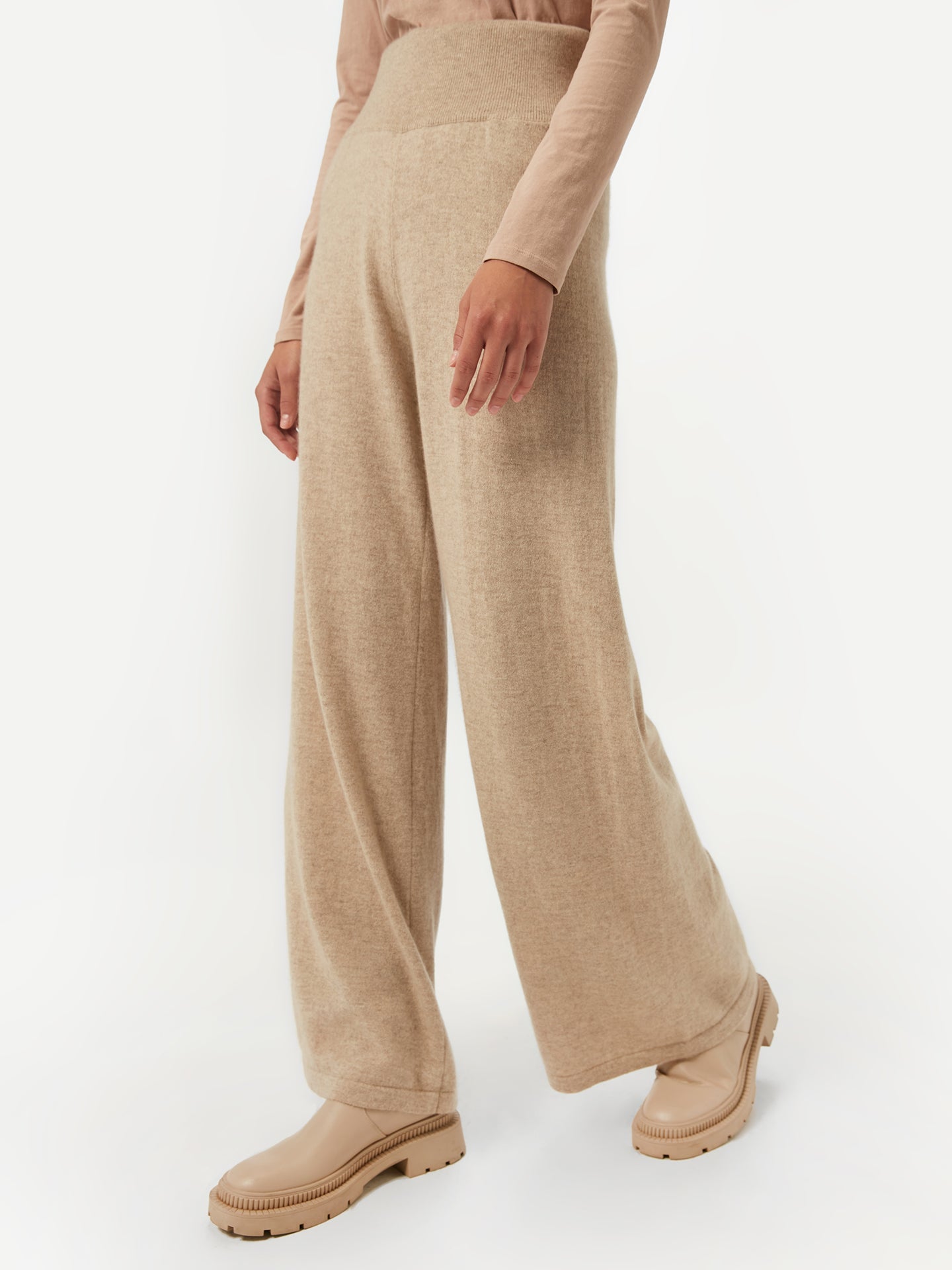 GOBI Pantalon à jambes larges en cachemire - Collection Country-Chic Taupe - Gobi Cashmere