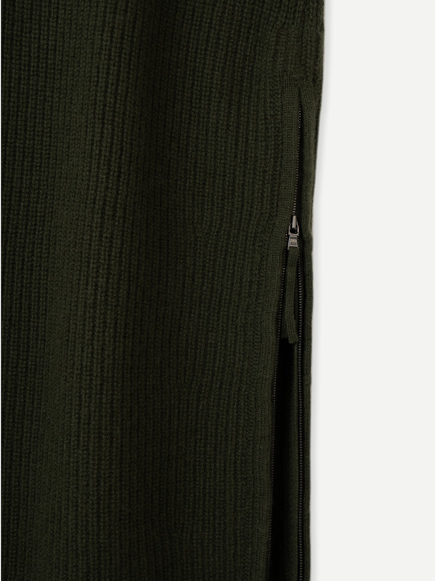GOBI Jupe en cachemire avec fermeture éclair - Collection Country-Chic Vert