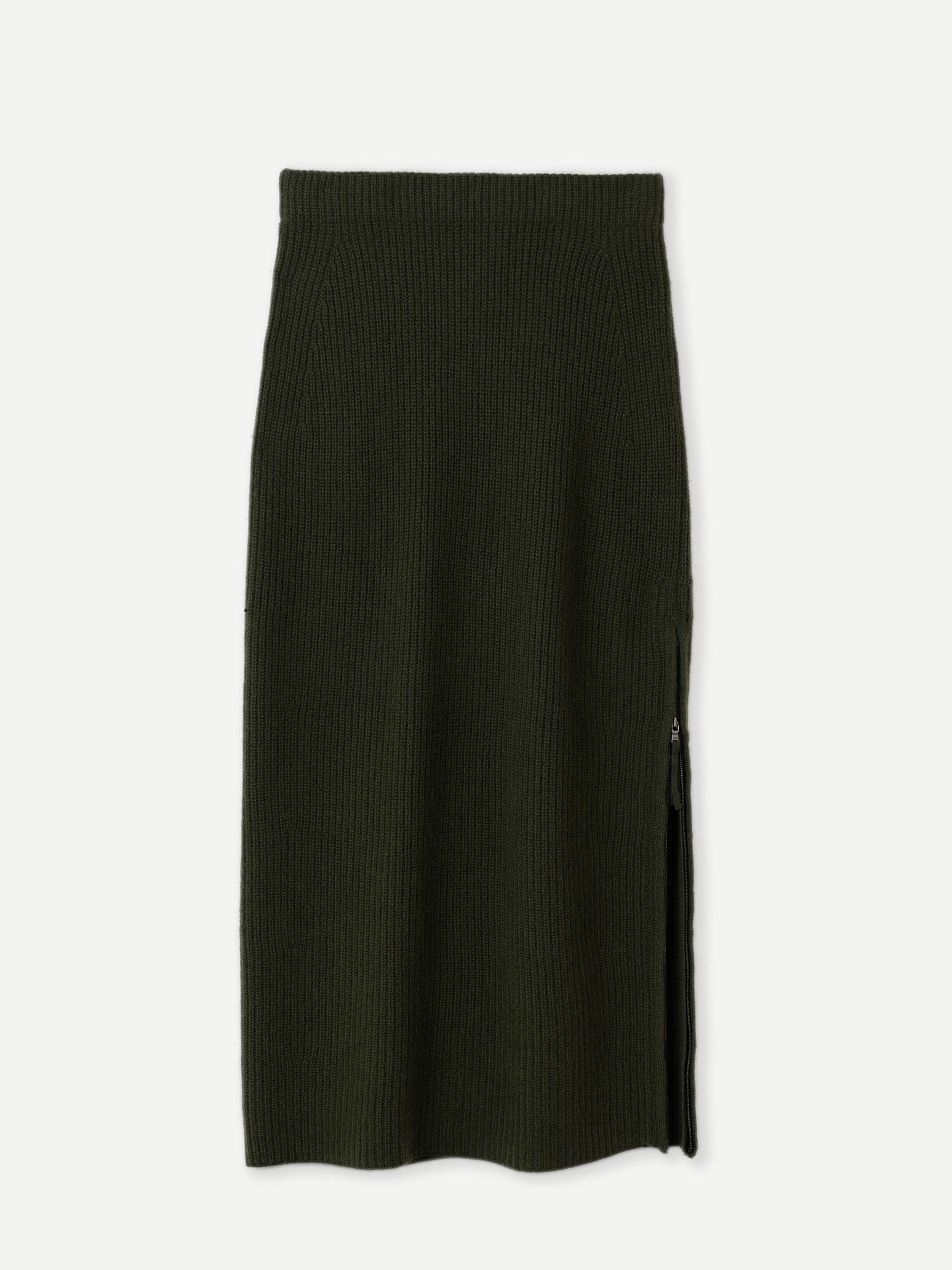 GOBI Jupe en cachemire avec fermeture éclair - Collection Country-Chic Vert