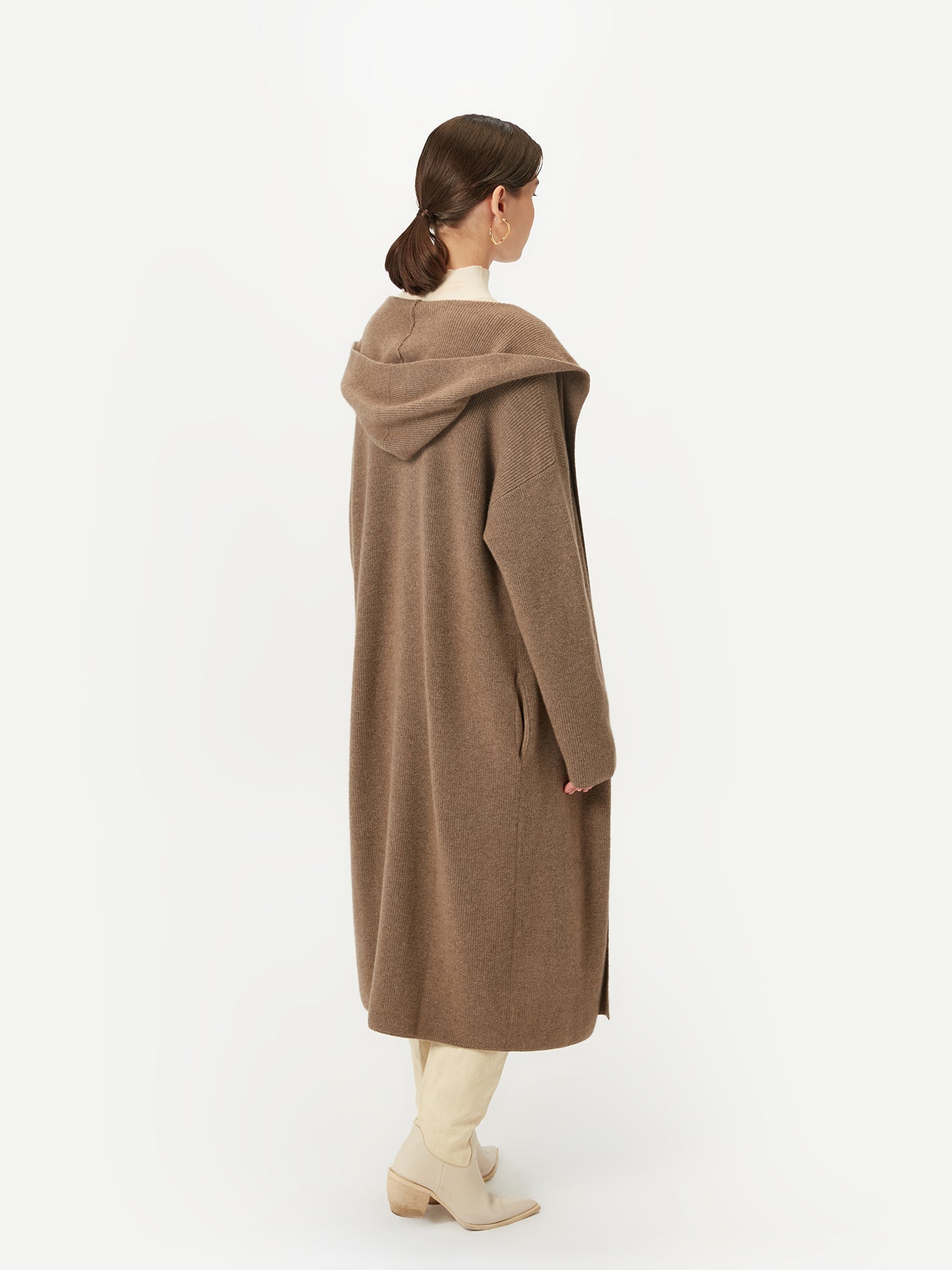 Cardigan long  - Cachemire organique - GOBI Touch of Nature Taupe - Gobi Cashmere 