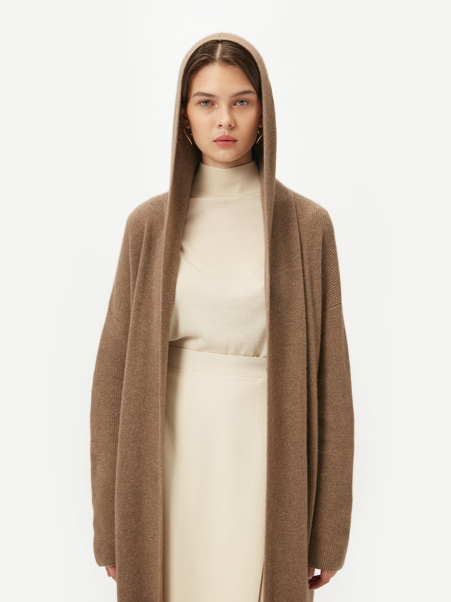 Cardigan long  - Cachemire organique - GOBI Touch of Nature Taupe - Gobi Cashmere 