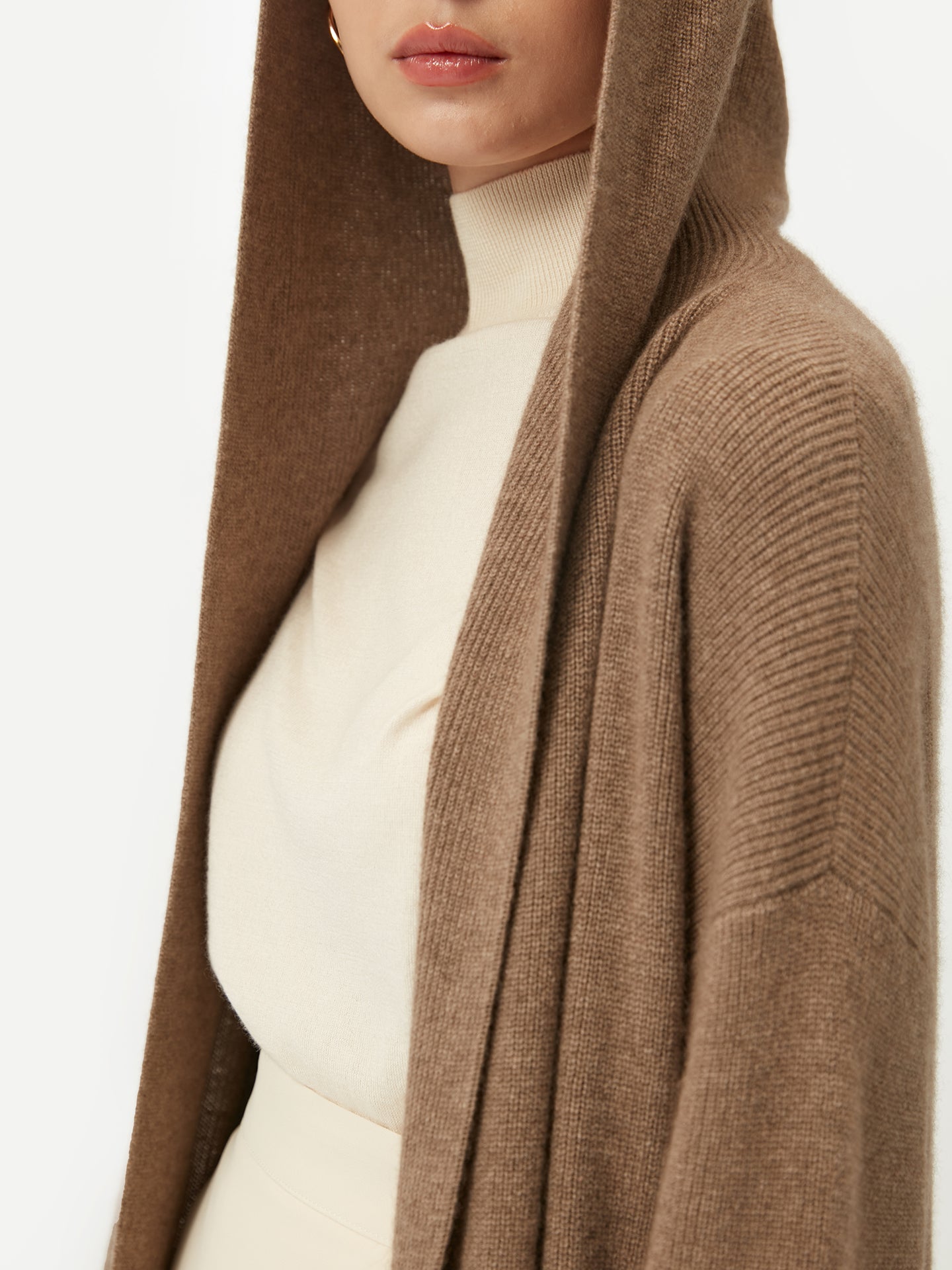 Cardigan long  - Cachemire organique - GOBI Touch of Nature Taupe - Gobi Cashmere 