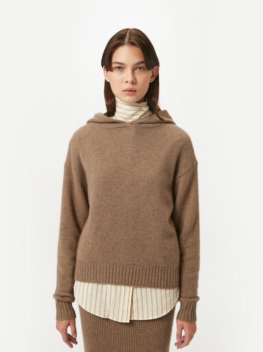Sweat à capuche - Cachemire organique - GOBI Touch of Nature Taupe - Gobi Cashmere 
