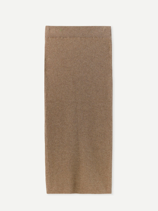 GOBI Jupe crayon en cachemire - Cachemire organique  - Touch of Nature Taupe - Gobi Cashmere 