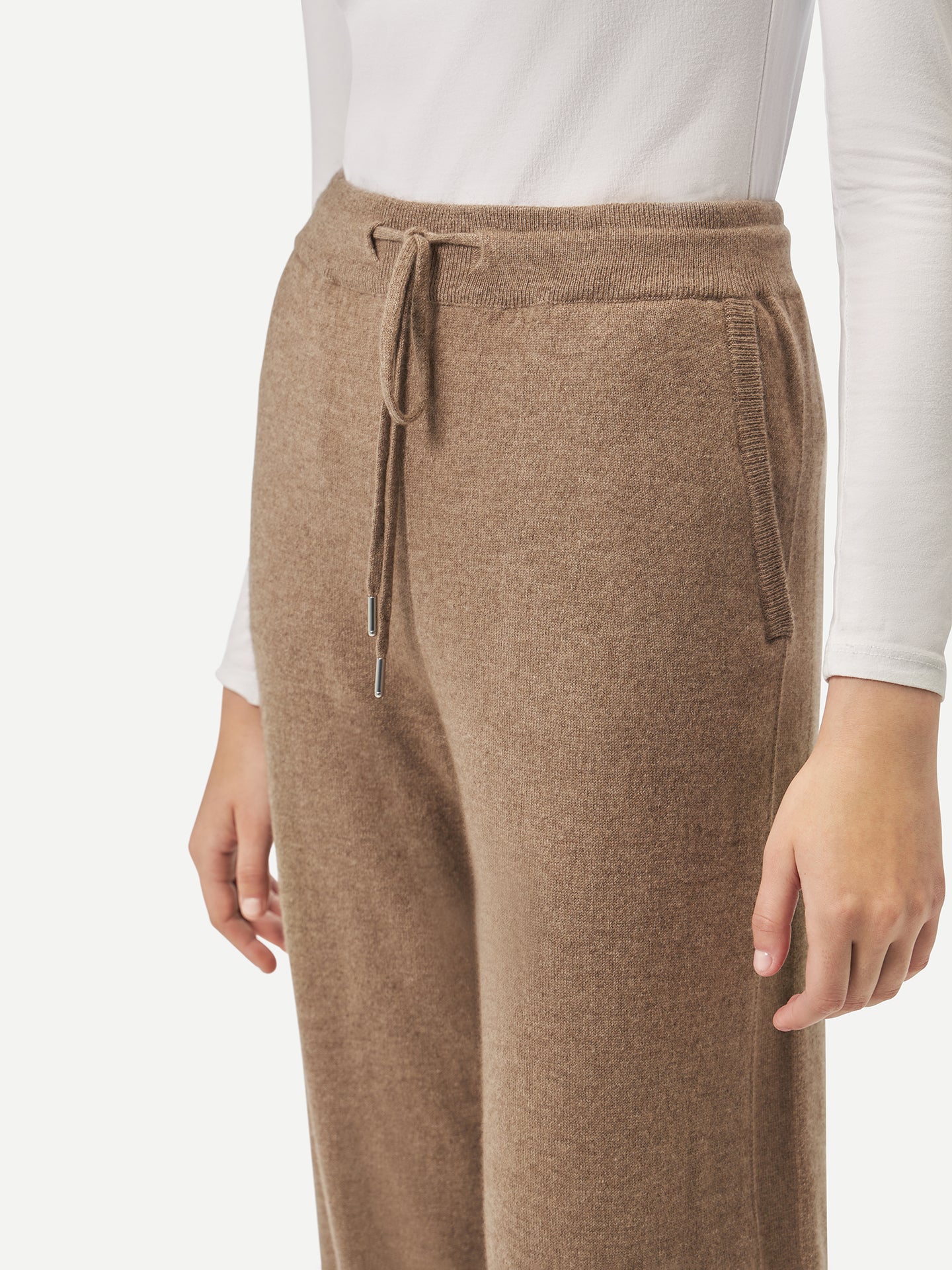 Pantalon femme lounge en Cachemire pour femmes Taupe - Gobi Cashmere