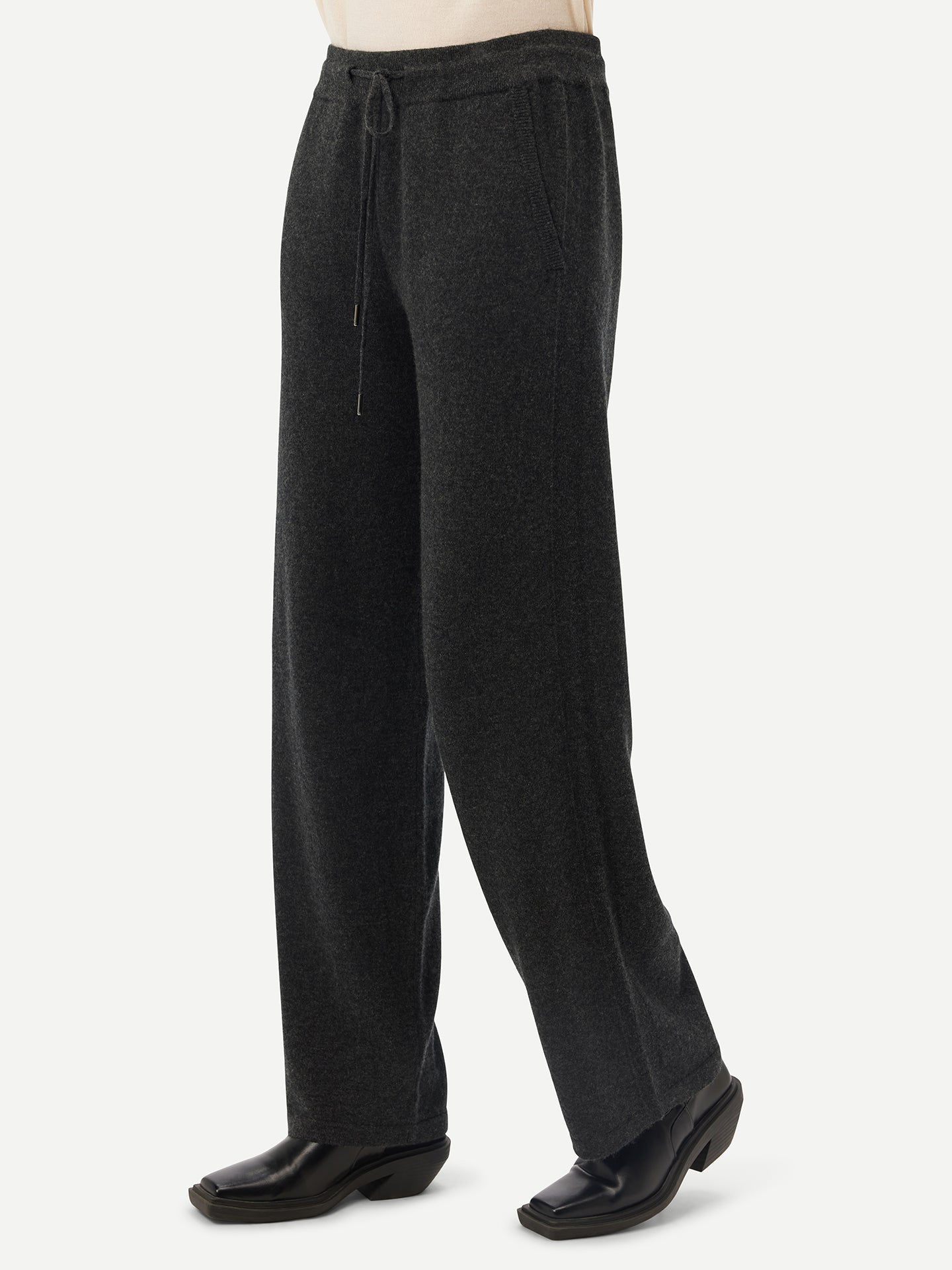 Pantalon femme lounge en Cachemire pour femmes Gris - Gobi Cashmere