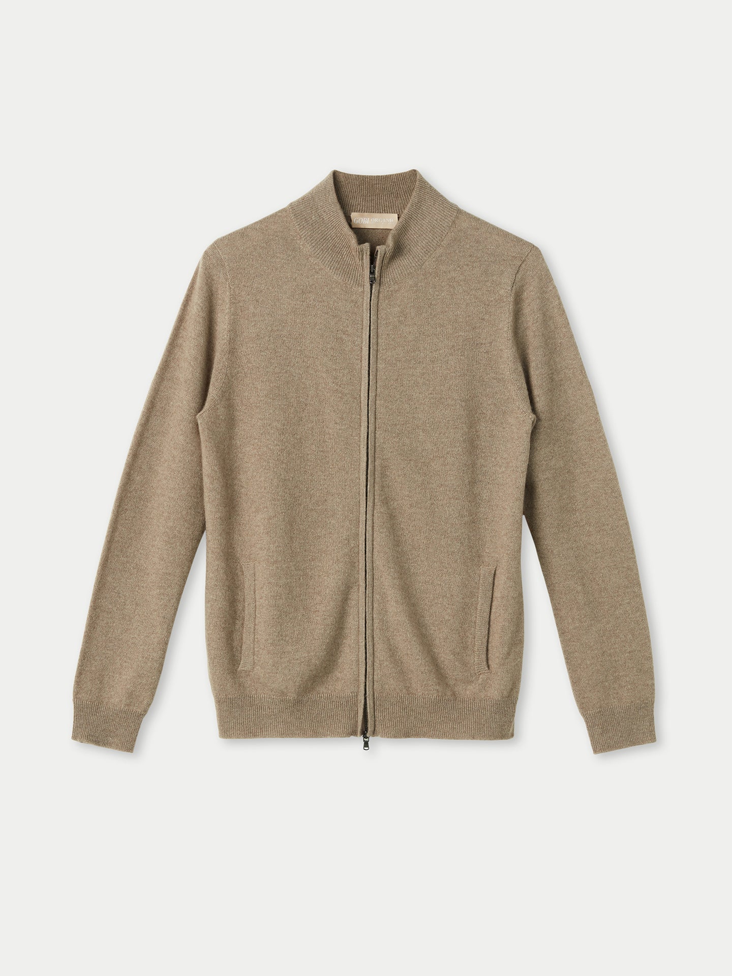 Cardigan zippé  en Cachemire pour femmes Taupe - Gobi Cashmere