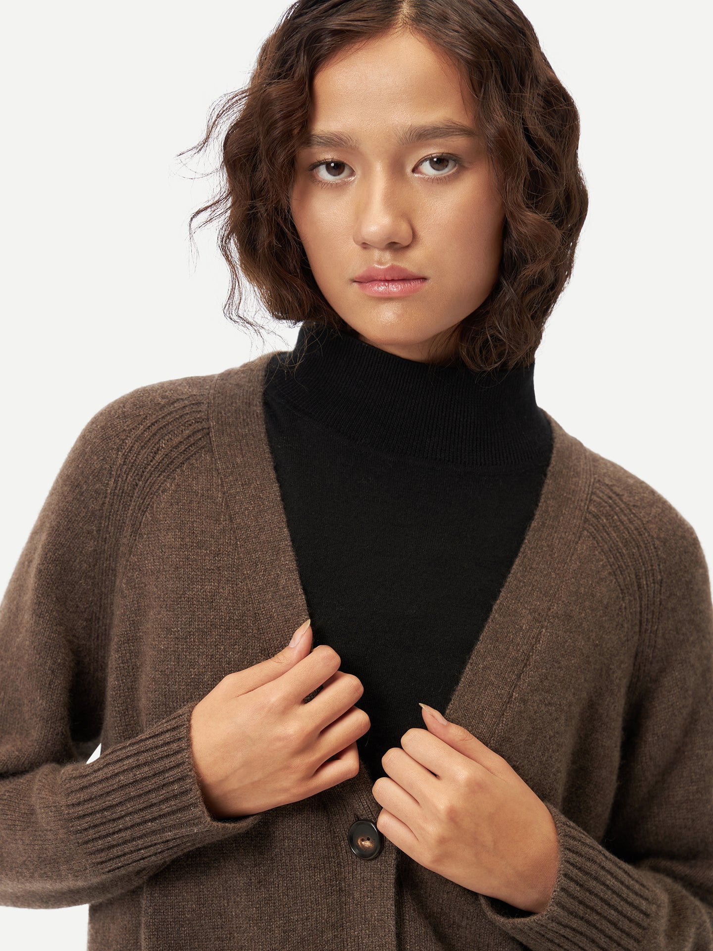 Cardigan en cachemire décontractée - GOBI A/H 2023 Taupe - Gobi Cashmere