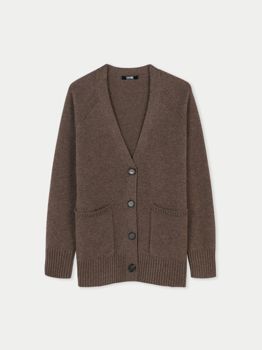 Cardigan en cachemire décontractée - GOBI A/H 2023 Taupe - Gobi Cashmere
