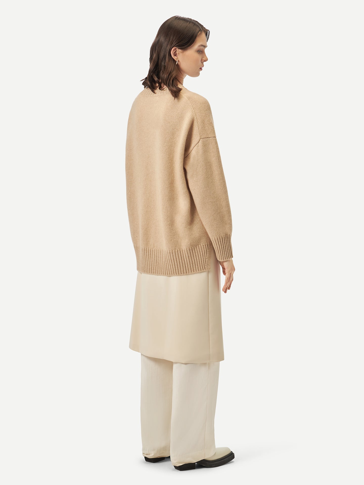 GOBI Pull en cachemire ample - A/H 2023 Taupe - Gobi Cashmere