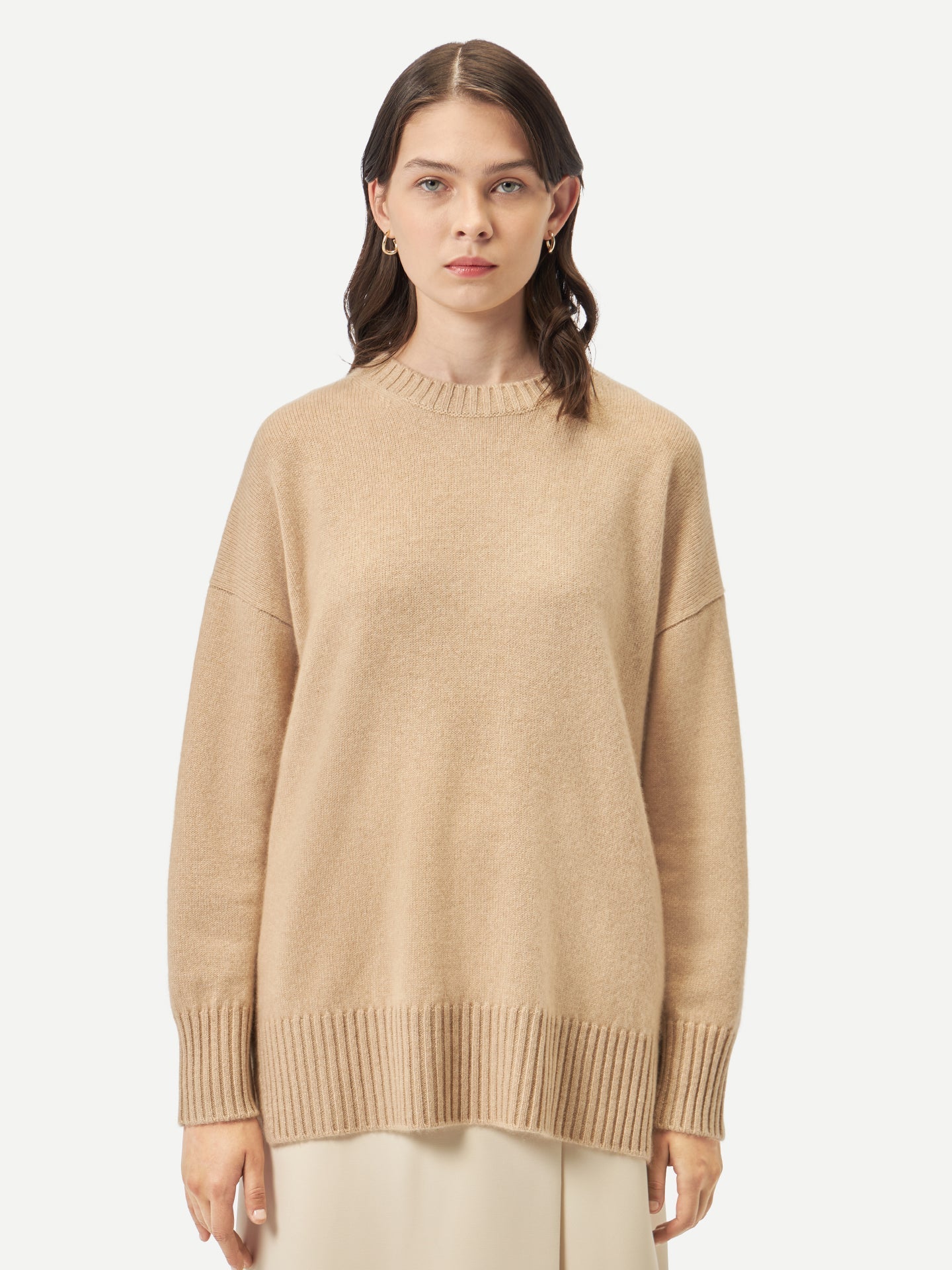 GOBI Pull en cachemire ample - A/H 2023 Taupe - Gobi Cashmere