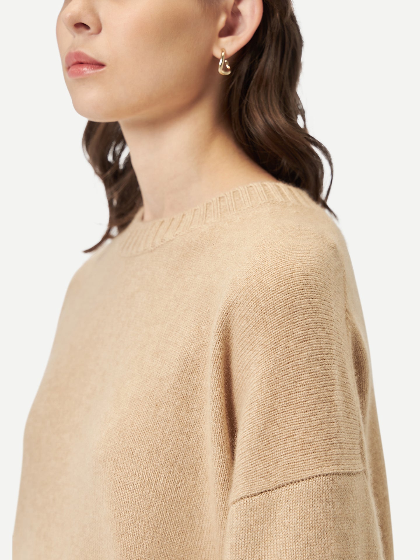 GOBI Pull en cachemire ample - A/H 2023 Taupe - Gobi Cashmere