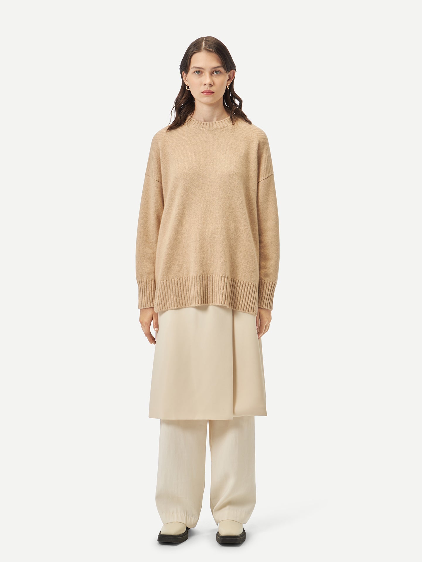 GOBI Pull en cachemire ample - A/H 2023 Taupe - Gobi Cashmere