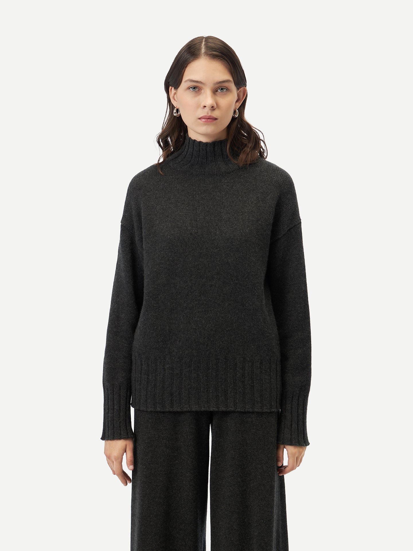 Col roulé décontracté en cachemire - GOBI A/H 2023 Gris - Gobi Cashmere
