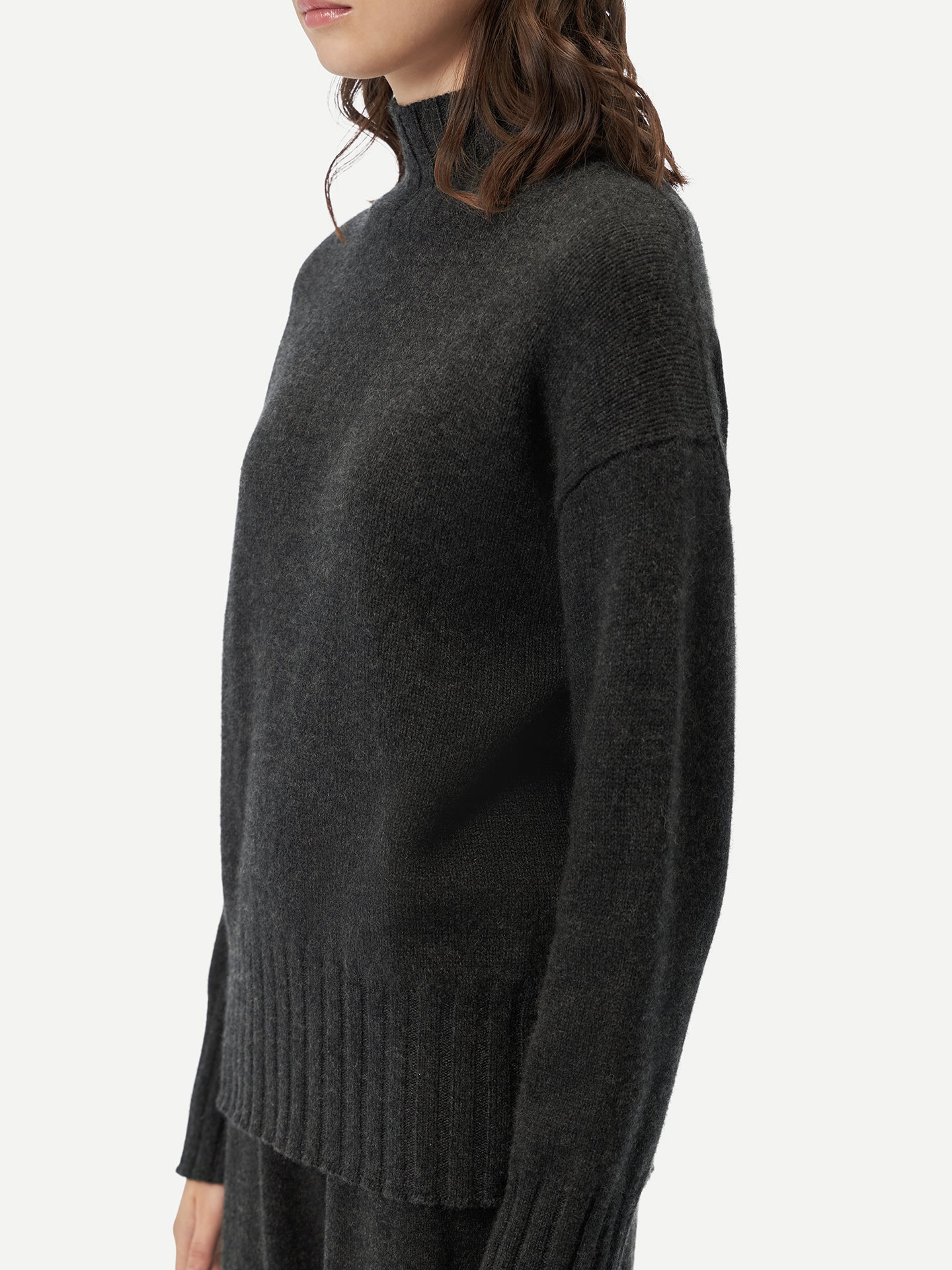 Col roulé décontracté en cachemire - GOBI A/H 2023 Gris - Gobi Cashmere