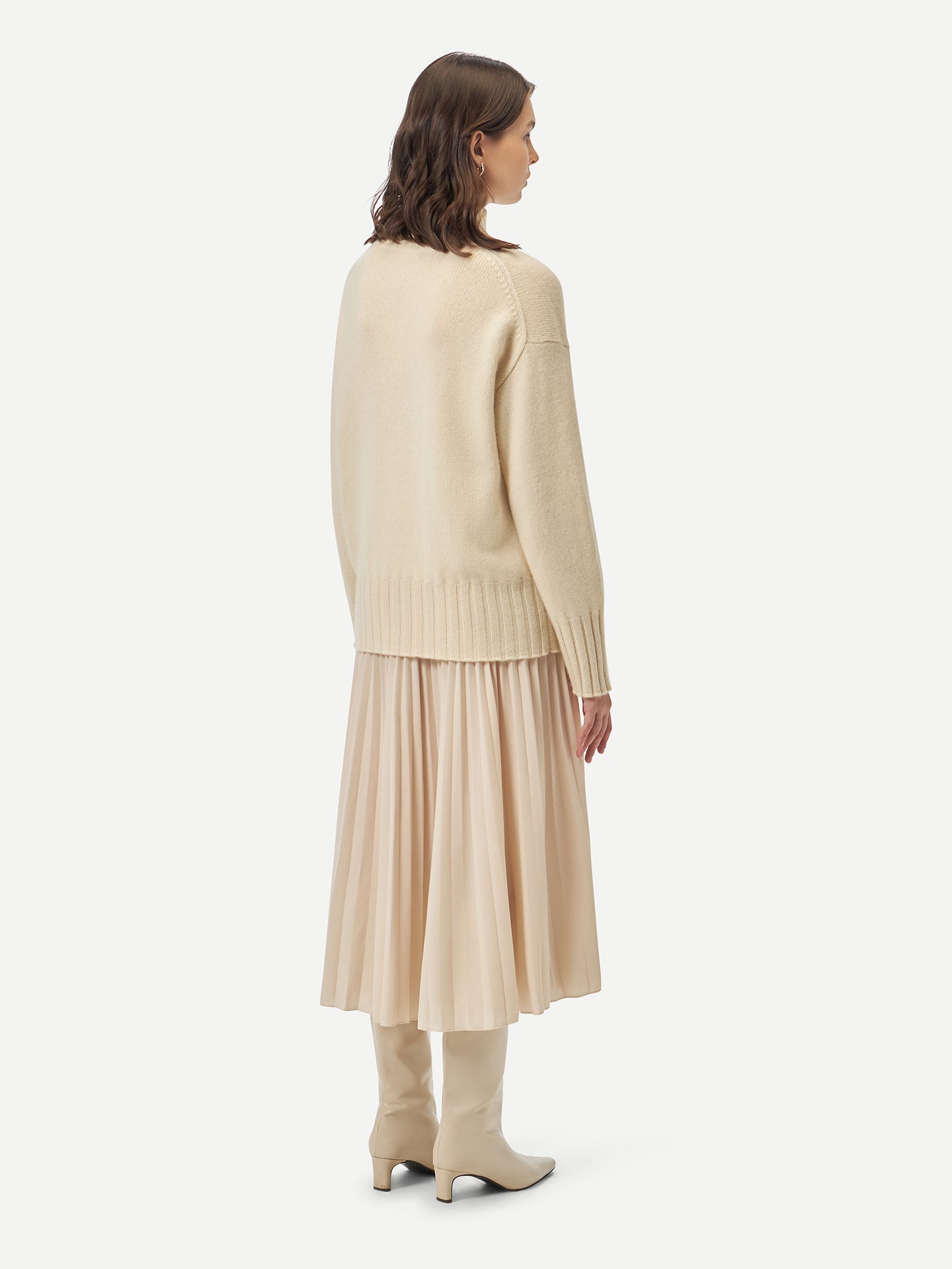 Col roulé décontracté en cachemire - GOBI A/H 2023 Blanc - Gobi Cashmere