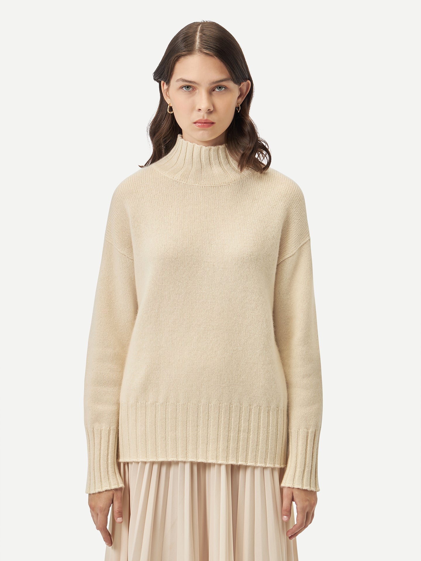 Col roulé décontracté en cachemire - GOBI A/H 2023 Blanc - Gobi Cashmere