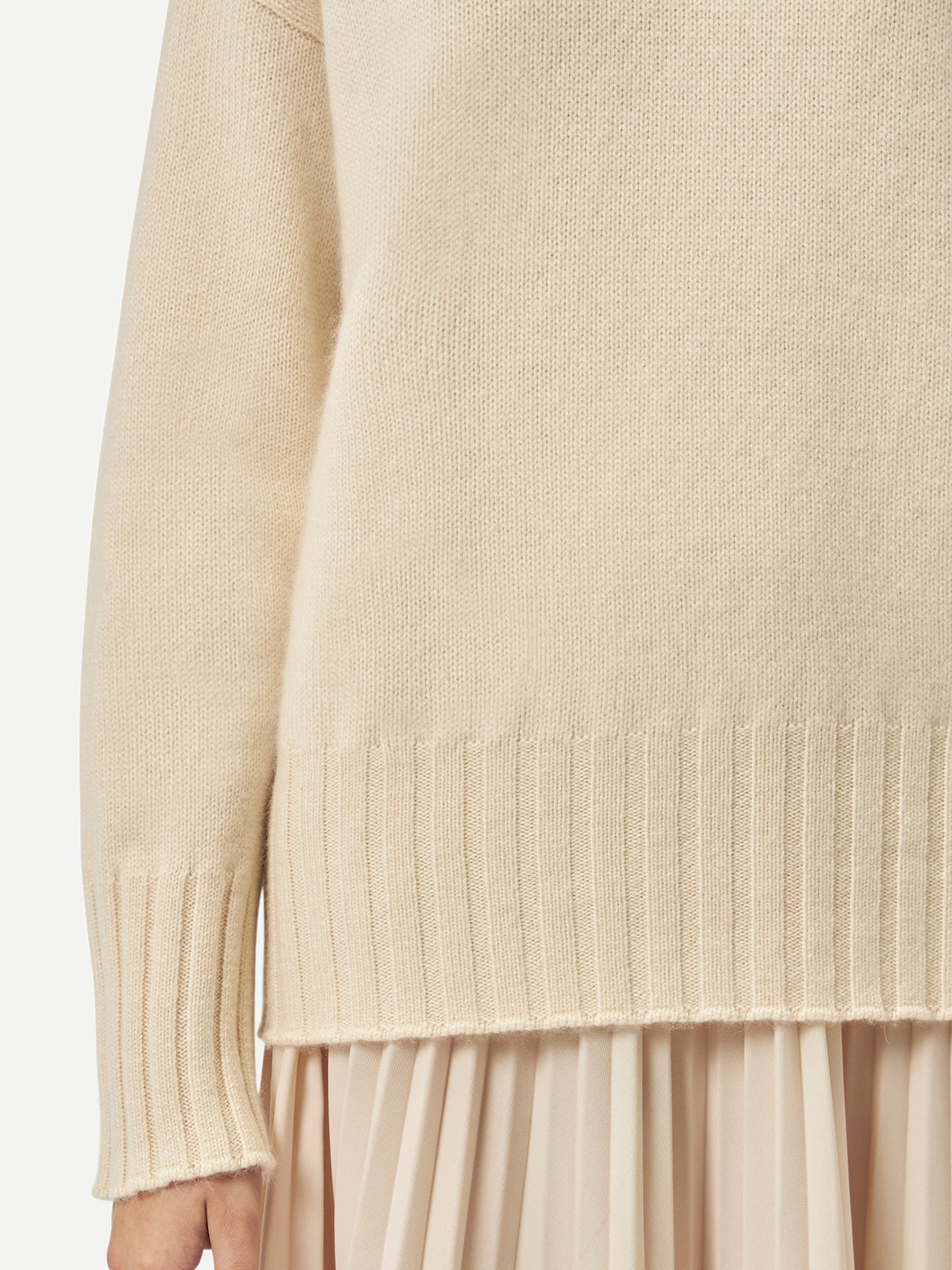 Col roulé décontracté en cachemire - GOBI A/H 2023 Blanc - Gobi Cashmere