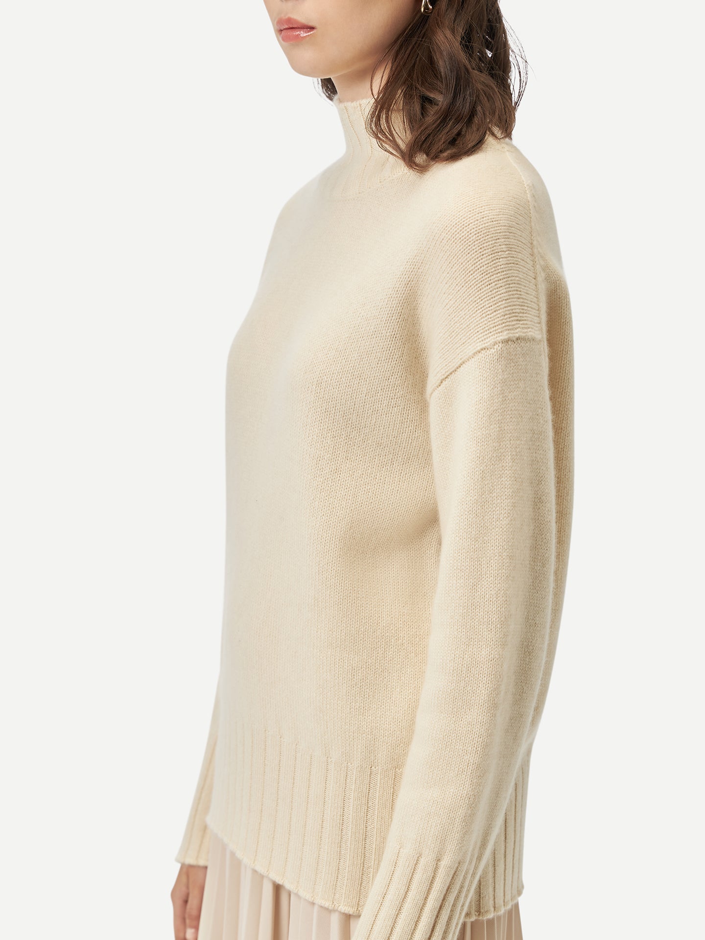 Col roulé décontracté en cachemire - GOBI A/H 2023 Blanc - Gobi Cashmere