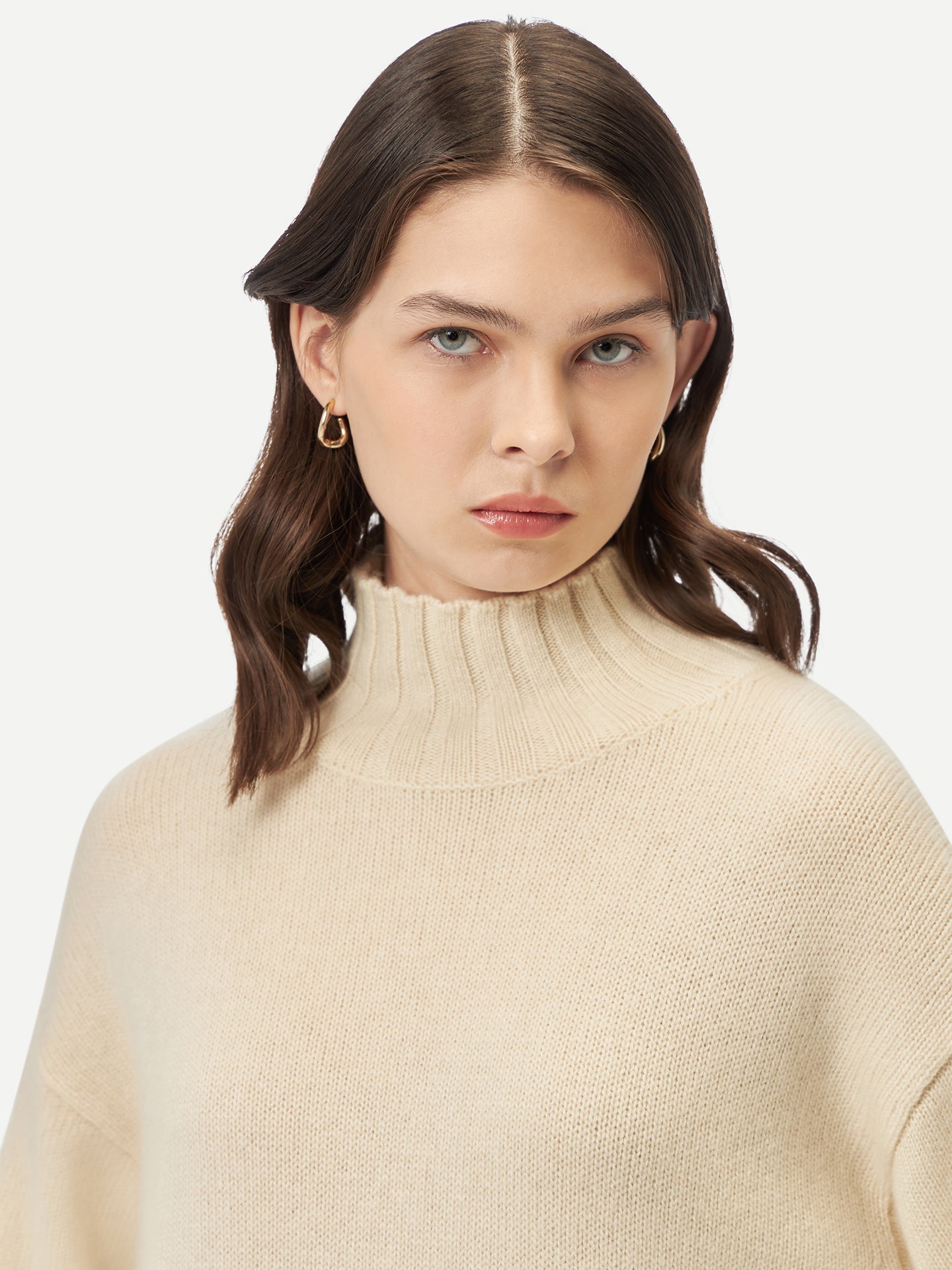 Col roulé décontracté en cachemire - GOBI A/H 2023 Blanc - Gobi Cashmere