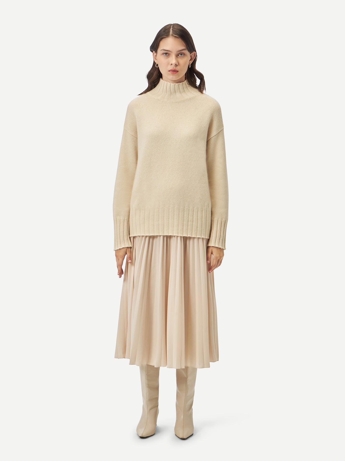 Col roulé décontracté en cachemire - GOBI A/H 2023 Blanc - Gobi Cashmere